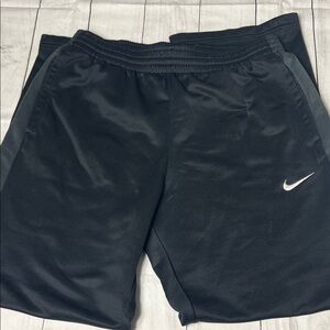 Nike Dri-FIT Black Athletic joggers with white Logo - Size M